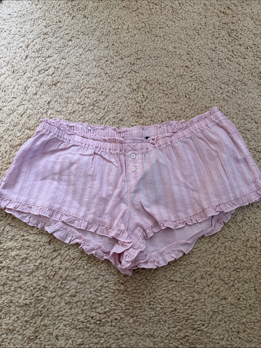 Brandy melville pink Keira eyelet shorts